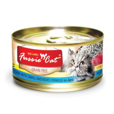 Fussie Cat Red Label Tuna with Small Anchovies (紅鑽吞拿魚+ 白魚) 80g